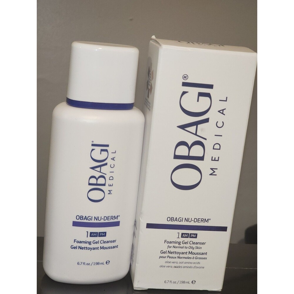 Obagi Nu-Derm Foaming Gel Face Cleanser Normal/Oily Aloe 6.7 fl oz